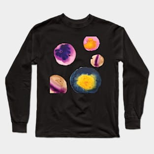 watercolor spots number two Long Sleeve T-Shirt